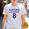 Alt Text: Premium Gators Lacrosse 8 Libbllc T-Shirt featuring vibrant graphics and comfortable fit for lacrosse enthusiasts.