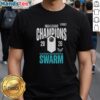Premium Greensboro Swarm NBA League Champions 2026 T-Shirt featuring team logo and vibrant colors, perfect for fans.