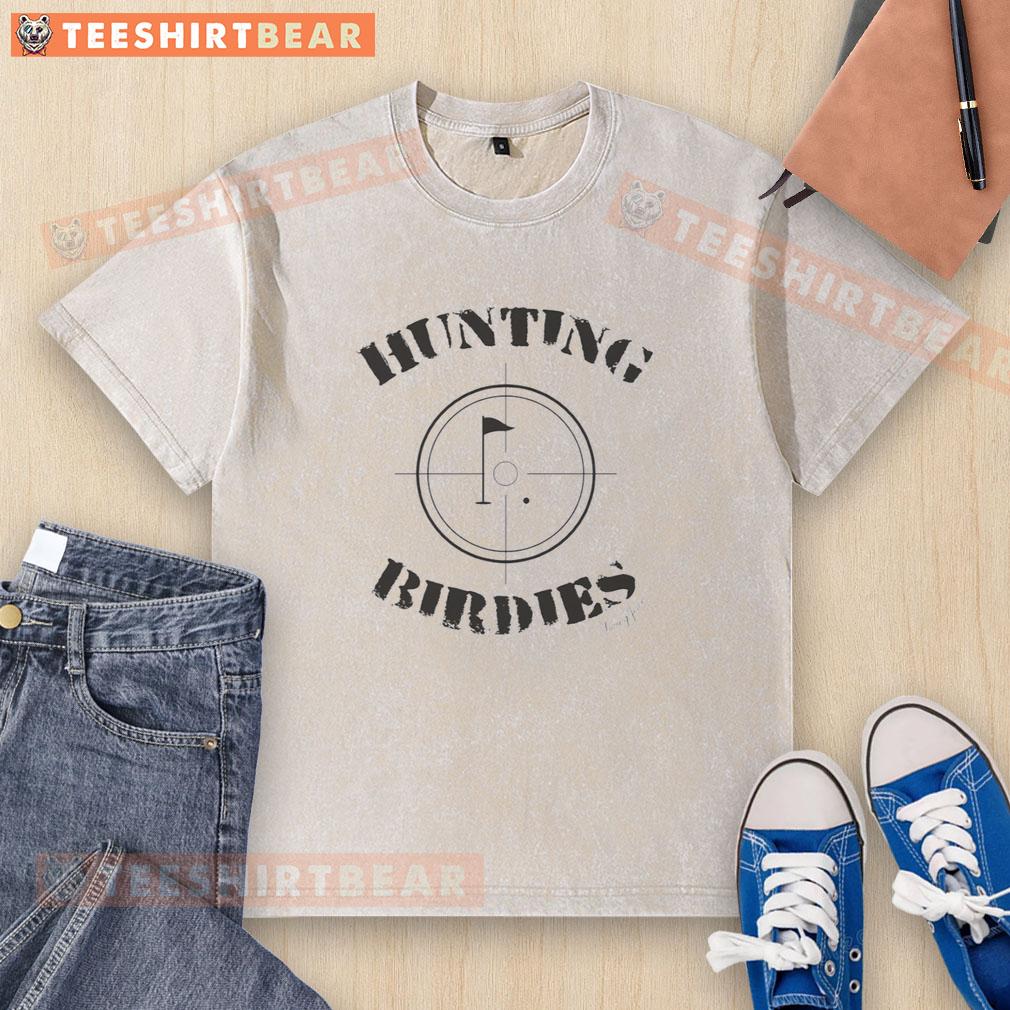 premium-hunting-birdies-washed-t-shirt Premium Hunting Birdies Washed T-Shirt in soft cotton, featuring a stylish graphic design for outdoor enthusiasts.