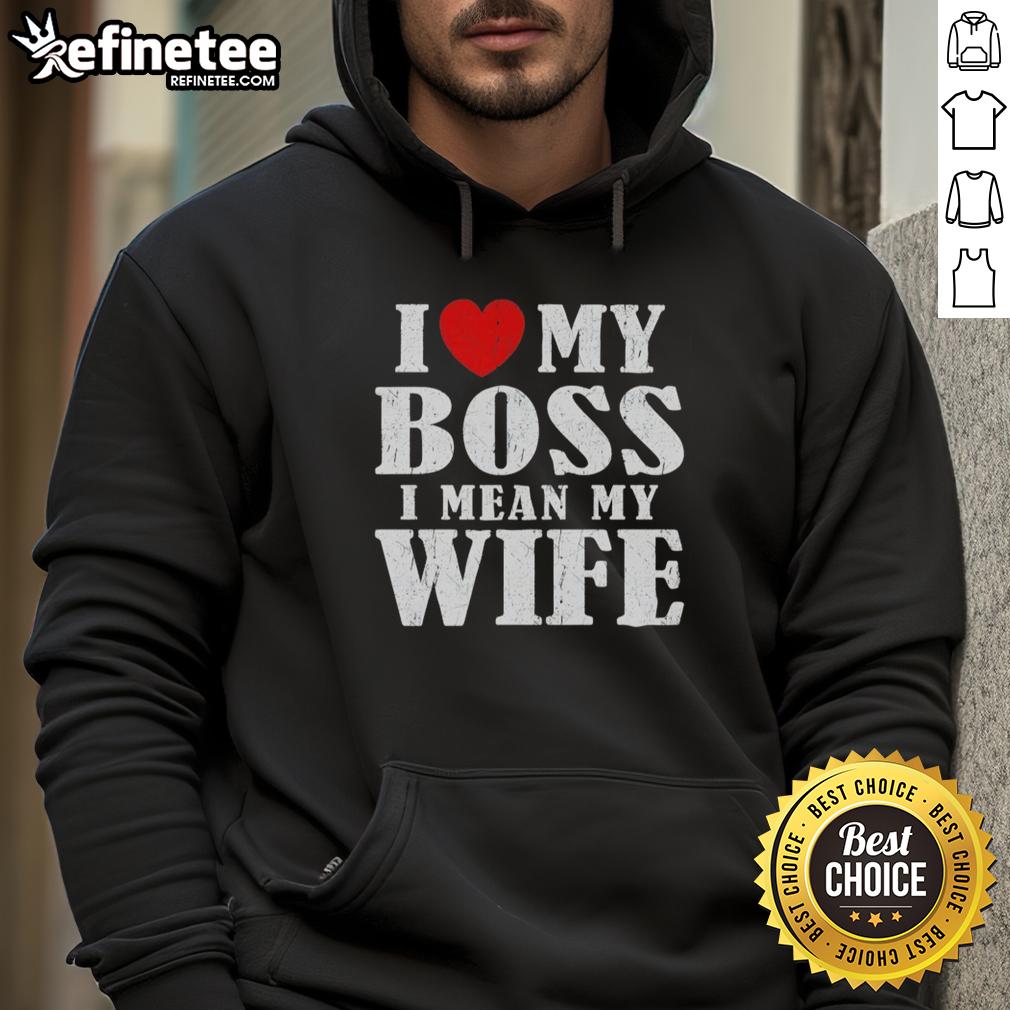 premium-i-love-my-boss-i-mean-my-wife-hoodie Premium 'I Love My Boss, I Mean My Wife' Hoodie in stylish design, perfect for casual wear and showcasing humor.