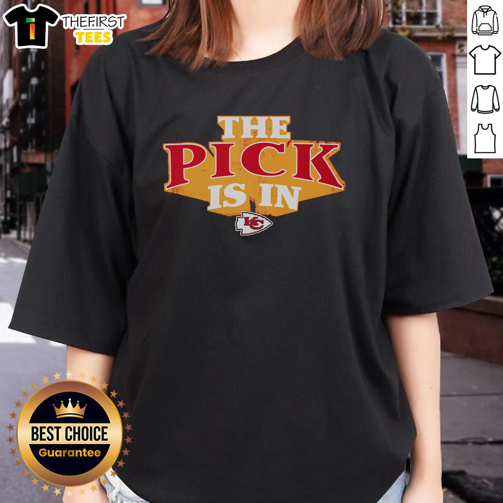 premium-kansas-city-chiefs-pick-is-in-ladies-tee Premium Kansas City Chiefs Pick Is In ladies tee featuring team colors and logo, perfect for female fans.