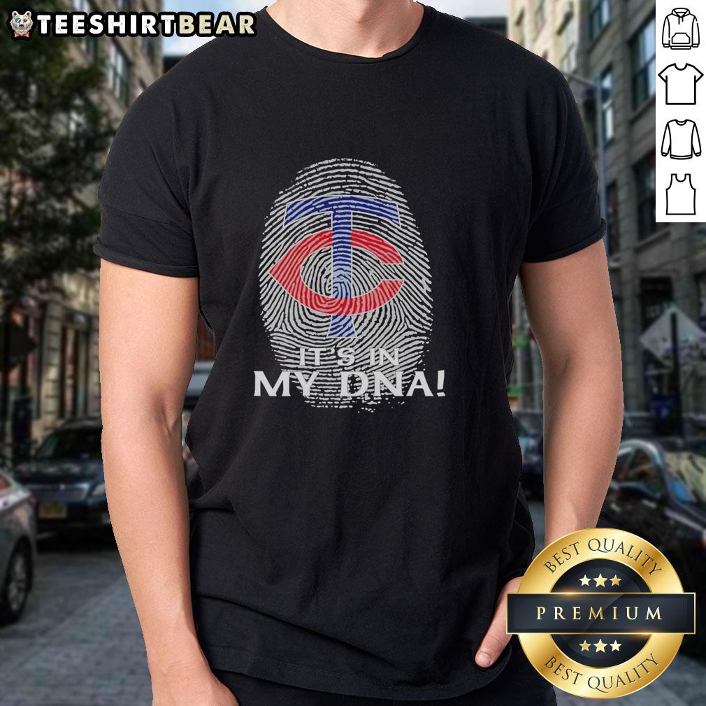premium-minnesota-twins-baseball-its-in-my-dna-fingerprint-t-shirt Alt Text: Premium Minnesota Twins Baseball It's In My DNA Fingerprint T-Shirt featuring a unique baseball-themed design.