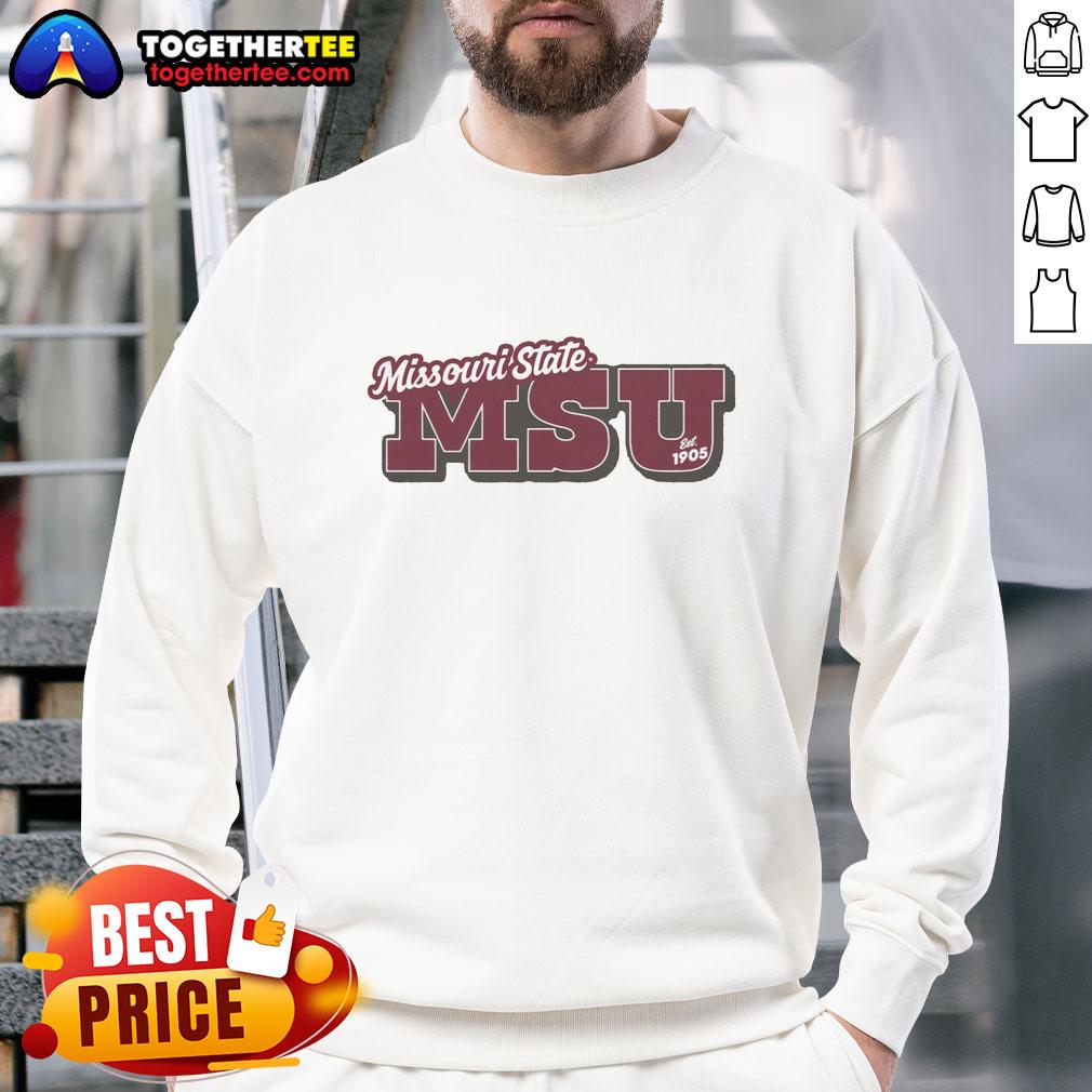 Premium Missouri State Est 1905 Maroon Sweatshirt Premium Missouri State Est 1905 Maroon Sweatshirt showcasing logo and cozy design for fans and alumni.