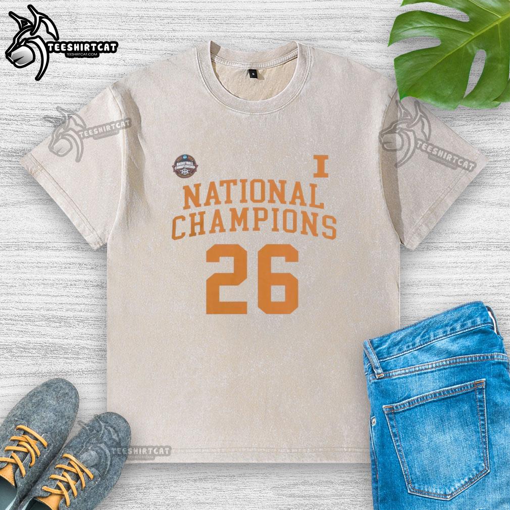 premium-ncaa-division-i-mens-basketball-illinois-26-national-champions-washed-t-shirt Premium NCAA Division I Men's Basketball Illinois 26 National Champions washed t-shirt, featuring vibrant graphics.