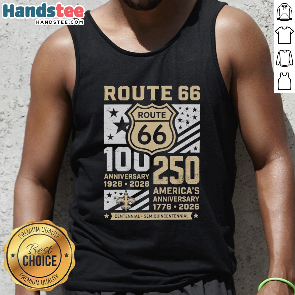 premium-new-orleans-saints-route-66-centennial-100th-anniversary-1926-2026-250th-america-anniversary-tank-top Premium New Orleans Saints Route 66 Centennial tank top celebrating 100th Anniversary 1926-2026 and 250th America Anniversary.