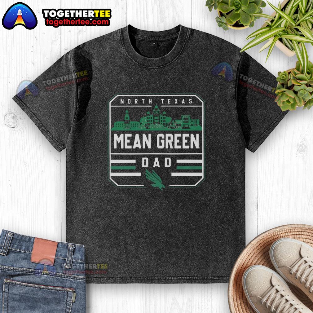 Premium North Texas Mean Green Dad Campus Washed T Shirt Premium North Texas Mean Green Dad Campus Washed T-Shirt in green, perfect for fans and casual wear.