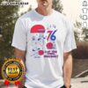 Alt Text: Premium Philadelphia 76ers X Snoopy and Woodstock Clap Your Hands Everybody T-Shirt featuring vibrant graphics.