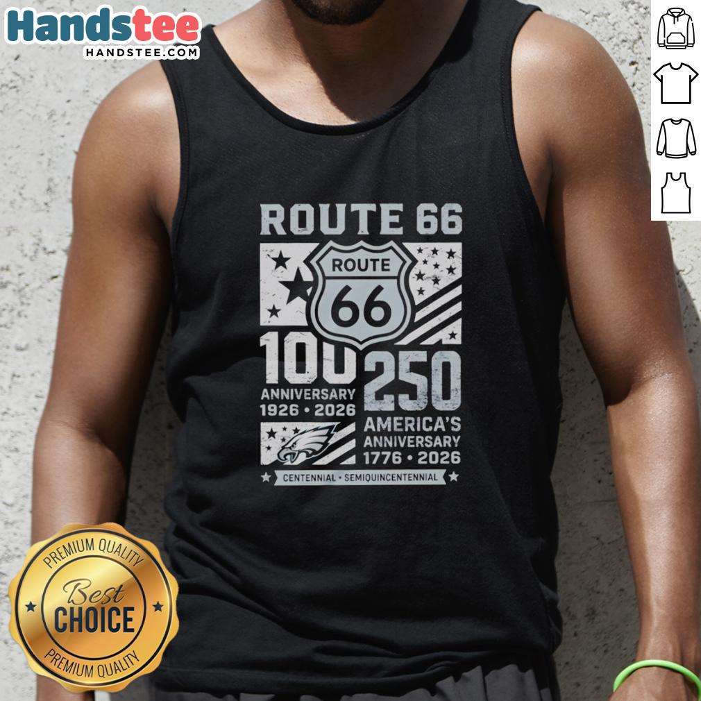 premium-philadelphia-eagles-route-66-centennial-100th-anniversary-1926-2026-250th-america-anniversary-tank-top Premium Philadelphia Eagles Route 66 tank top celebrating the 100th anniversary, perfect for fans and collectors.