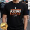 Premium Philadelphia Flyers NHL 2026 Stanley Cup Playoffs T-Shirt featuring team colors and logo for fans.