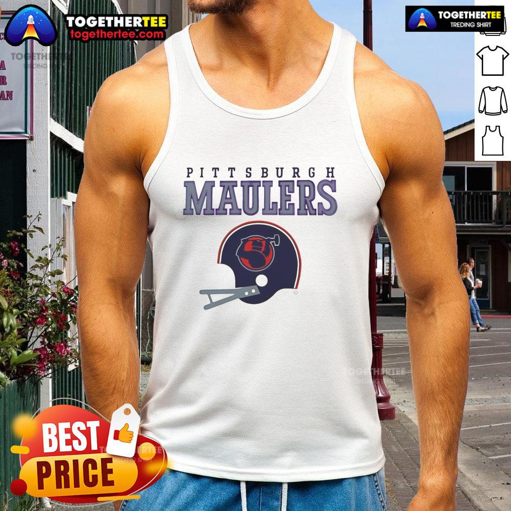 Premium Pittsburgh Maulers Usfl Helmet And Wordmark Tank Top