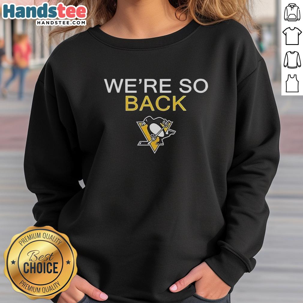 premium-pittsburgh-penguins-were-so-back-2026-nhl-stanley-cup-playoffs-sweatshirt Premium Pittsburgh Penguins 'Were So Back' 2026 NHL Stanley Cup Playoffs sweatshirt in black, featuring team logo and stylish design.