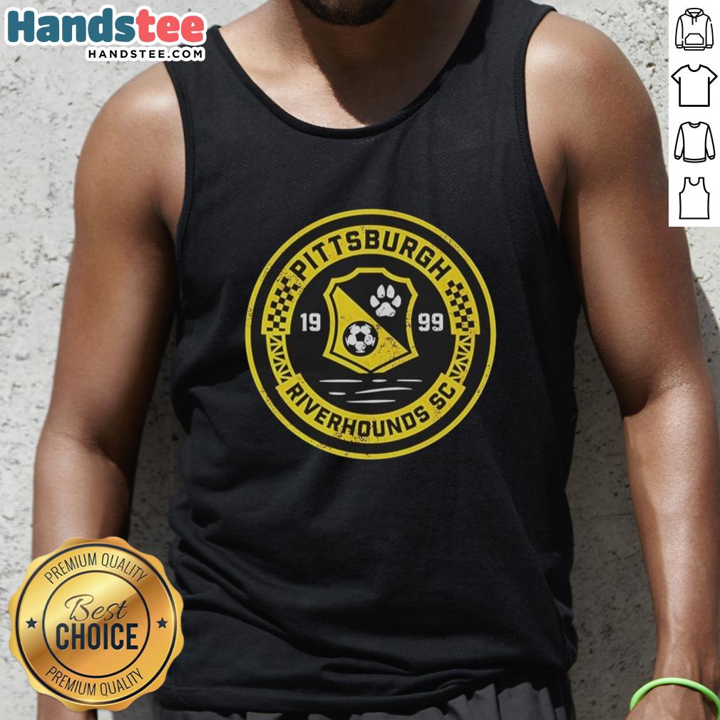 premium-pittsburgh-riverhounds-sc-1999-vintage-primary-logo-tank-top Alt Text: Premium Pittsburgh Riverhounds SC 1999 vintage primary logo tank top showcasing classic team design and vibrant colors.