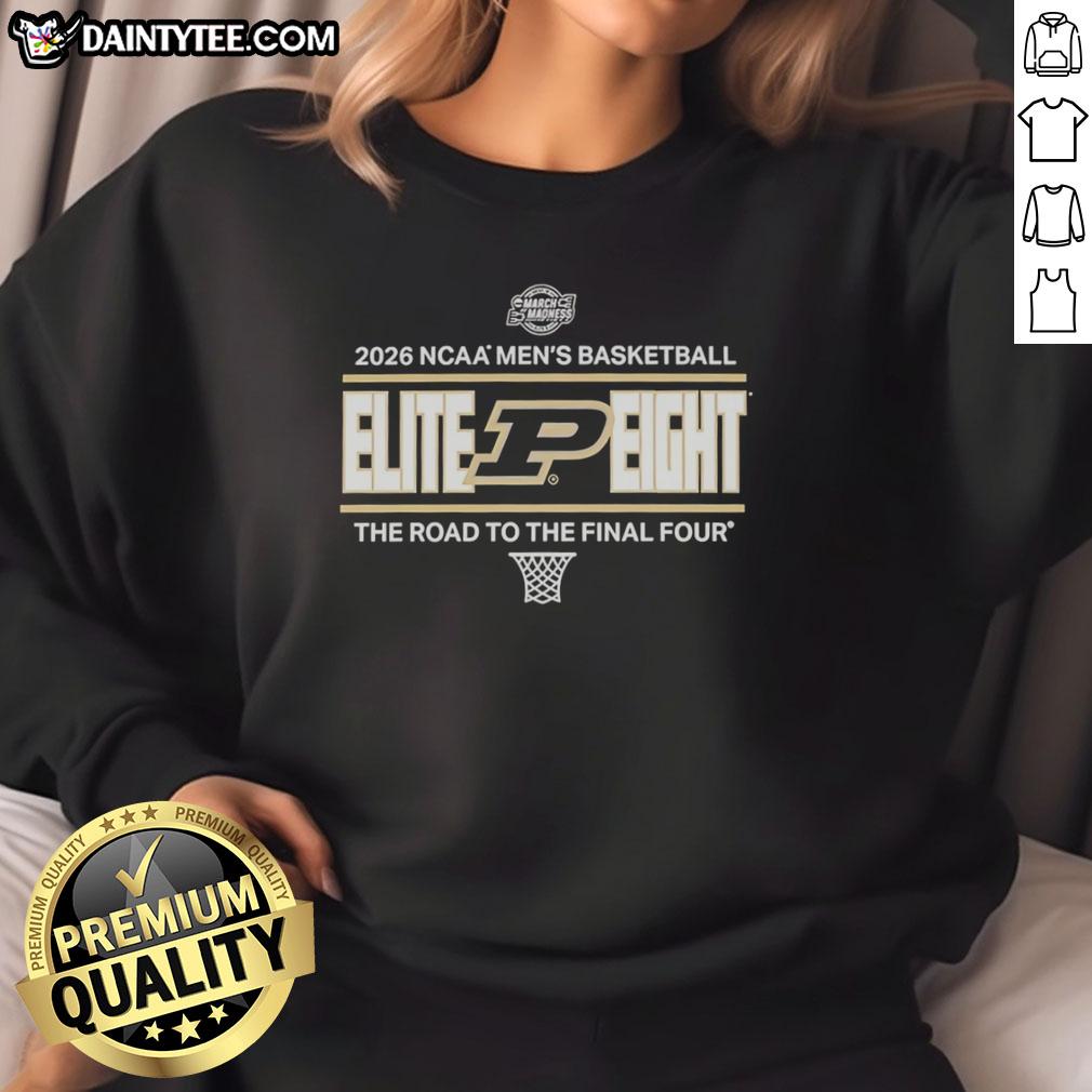 premium-purdue-boilermakers-ncaa-mens-basketball-elite-eight-the-road-to-the-final-four-2026-sweatshirt Premium Purdue Boilermakers NCAA Men's Basketball Elite Eight sweatshirt for 2026, celebrating the road to the Final Four.