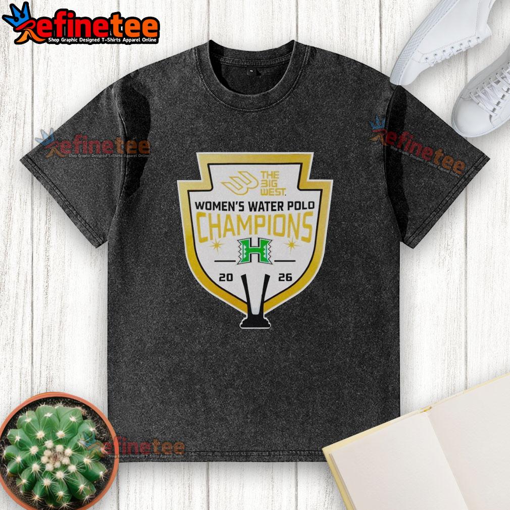 premium-rainbow-wahine-the-big-west-womens-water-polo-champions-2026-washed-t-shirt Premium Rainbow Wahine The Big West Women's Water Polo Champions 2026 washed t-shirt displayed on a white background.