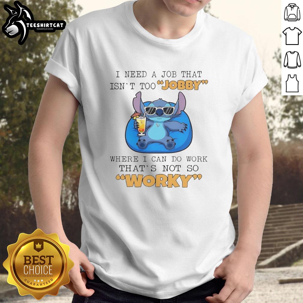 premium-stitch-drinking-juice-i-need-a-job-that-isnt-too-jobby-where-i-can-do-work-thats-not-so-worky-t-shirt-1 Premium Stitch Drinking Juice T-Shirt: I Need A Job That Isnt Too Jobby, Perfect for casual wear and humor lovers.