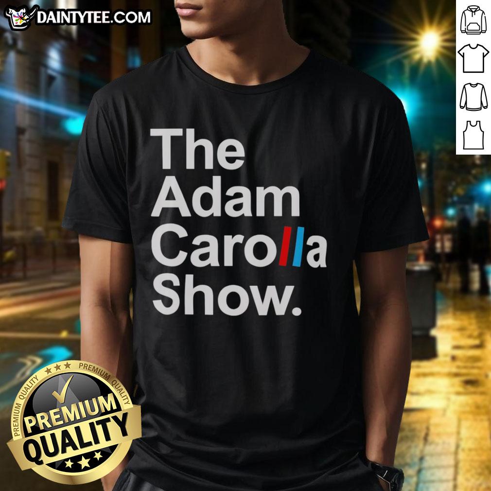 premium-the-adam-carolla-show-acs-logo-t-shirt Alt Text: Premium The Adam Carolla Show ACS logo T-shirt featuring a bold graphic design and comfortable fit for fans.