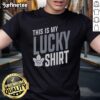 Alt Text: Premium Toronto Maple Leafs This Is My Lucky T-shirt featuring team colors and logo, perfect for fans on game day.