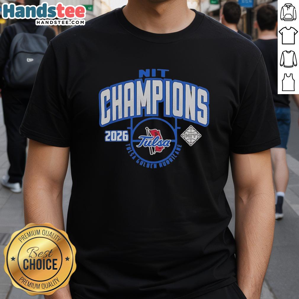 premium-tulsa-golden-hurricane-2026-mens-basketball-nit-champions-t-shirt-1 Premium Tulsa Golden Hurricane 2026 Men's Basketball NIT Champions T-Shirt featuring team logo and championship details.