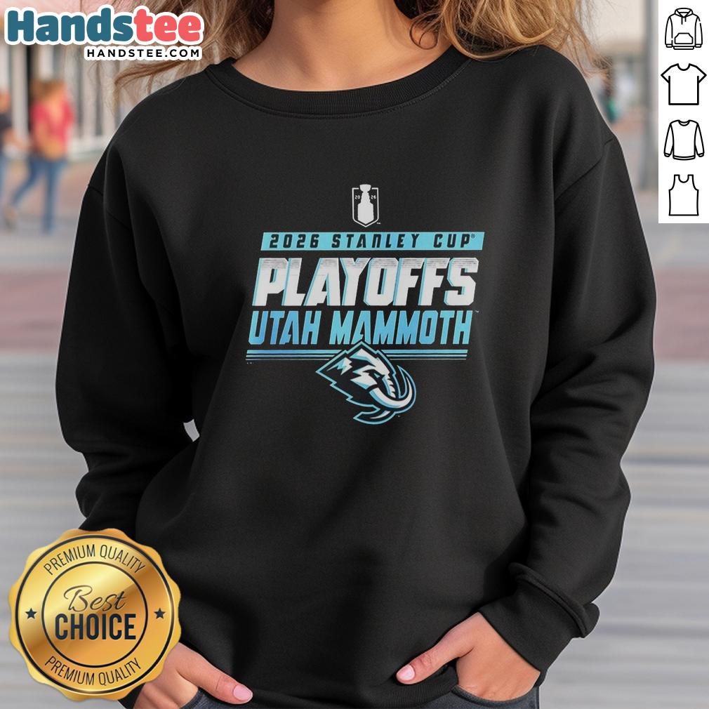 premium-utah-mammoth-nhl-2026-stanley-cup-playoffs-sweatshirt Premium Utah Mammoth NHL 2026 Stanley Cup Playoffs sweatshirt in navy, showcasing team spirit and comfort for fans.