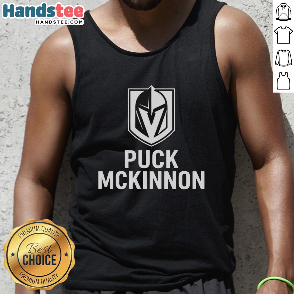 premium-vegas-golden-knights-ice-hockey-puck-mckinnon-logo-tank-top Premium Vegas Golden Knights ice hockey puck tank top featuring the Mckinnon logo, perfect for fans and collectors.