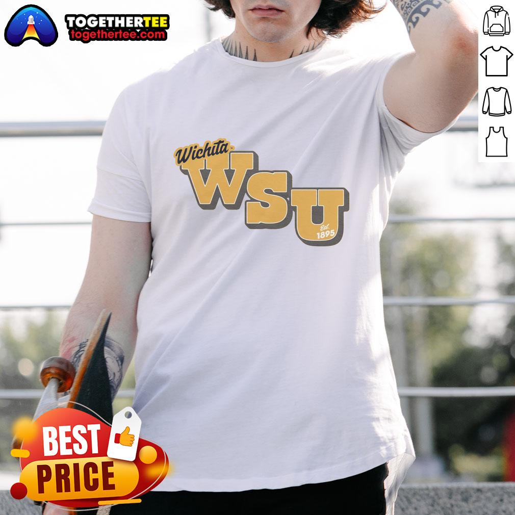 Premium Wichita State Est 1895 Gold T Shirt Premium Wichita State Est 1895 Gold T-Shirt showcasing the iconic logo and vibrant color for fans and alumni.