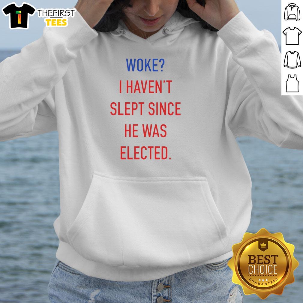 premium-woke-i-havent-slept-since-he-was-elected-anti-trump-funny-hoodie Alt Text: Premium Woke hoodie with 'I Haven't Slept Since He Was Elected' slogan, perfect for anti-Trump humor and activism.