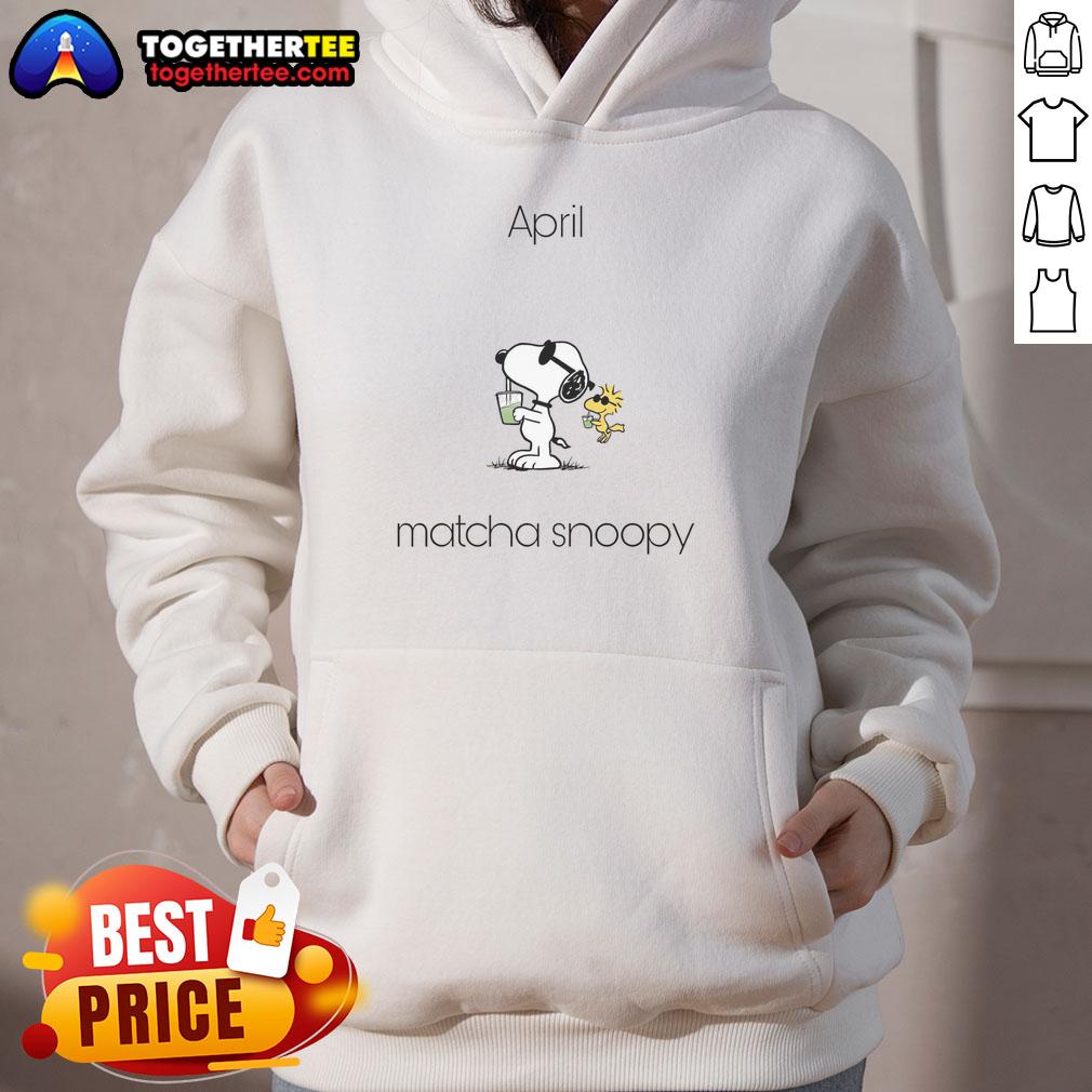 Pretty April Matcha Snoopy Woodstock Hoodie Stylish Pretty April Matcha Snoopy Woodstock hoodie featuring colorful designs, perfect for casual wear and spring fashion.