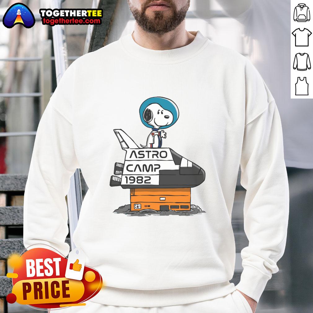 Pretty Astro Camp 1982 Snoopy Sweatshirt Vintage 1982 Snoopy sweatshirt from Pretty Astro Camp featuring colorful graphics and cozy design.