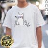 Pretty Cat No Kings In America Political Cat T-Shirt featuring a cute cat graphic and bold text in vibrant colors.