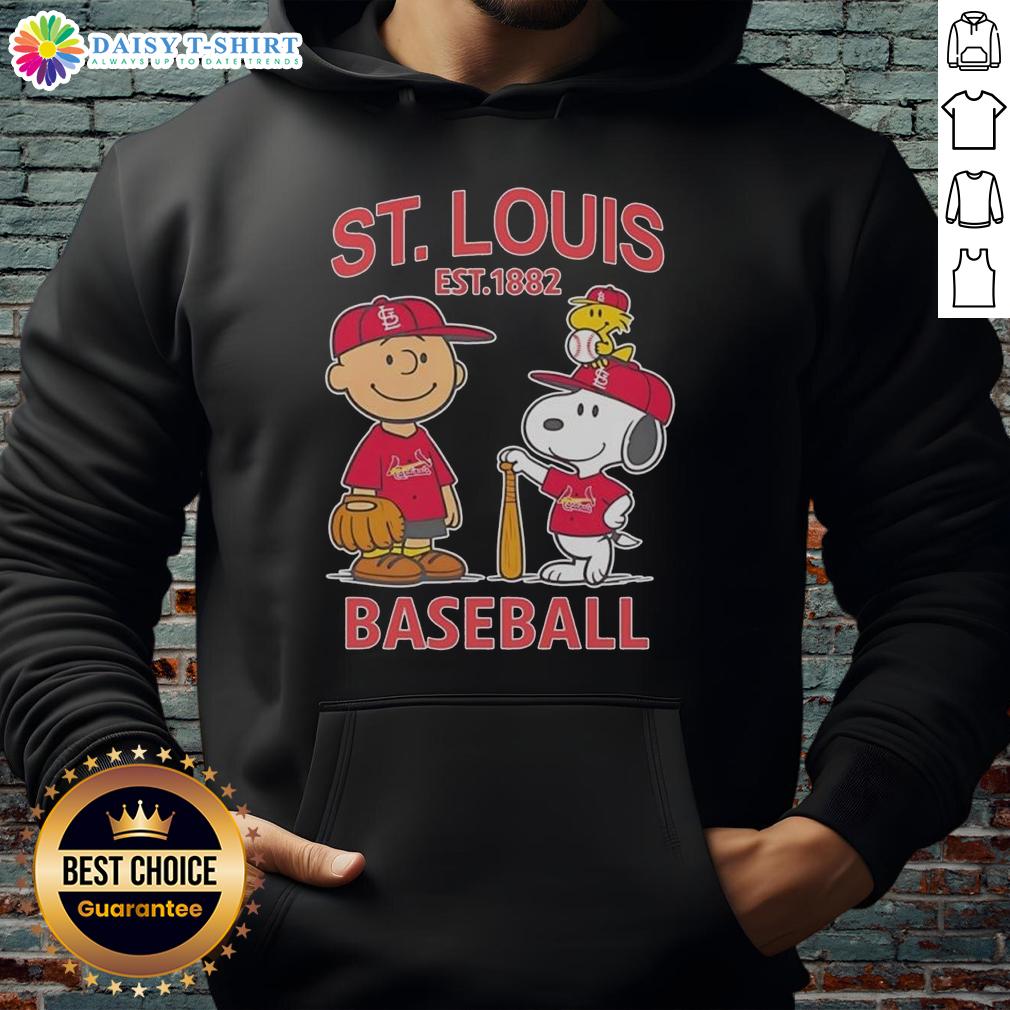 Pretty Charlie Brown And Snoopy X St. Louis Cardinals Basketball Est 1882 Hoodie Pretty Charlie Brown and Snoopy X St. Louis Cardinals Basketball hoodie, established 1882, featuring vibrant colors and designs.
