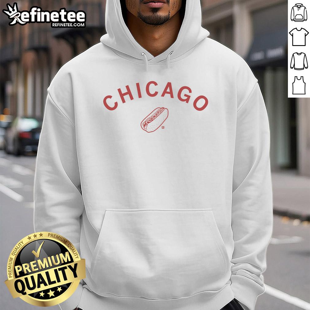 pretty-chicago-hot-dog-curved-hoodie Pretty Chicago Hot Dog curved hoodie featuring a vibrant design, perfect for casual wear and food lovers.