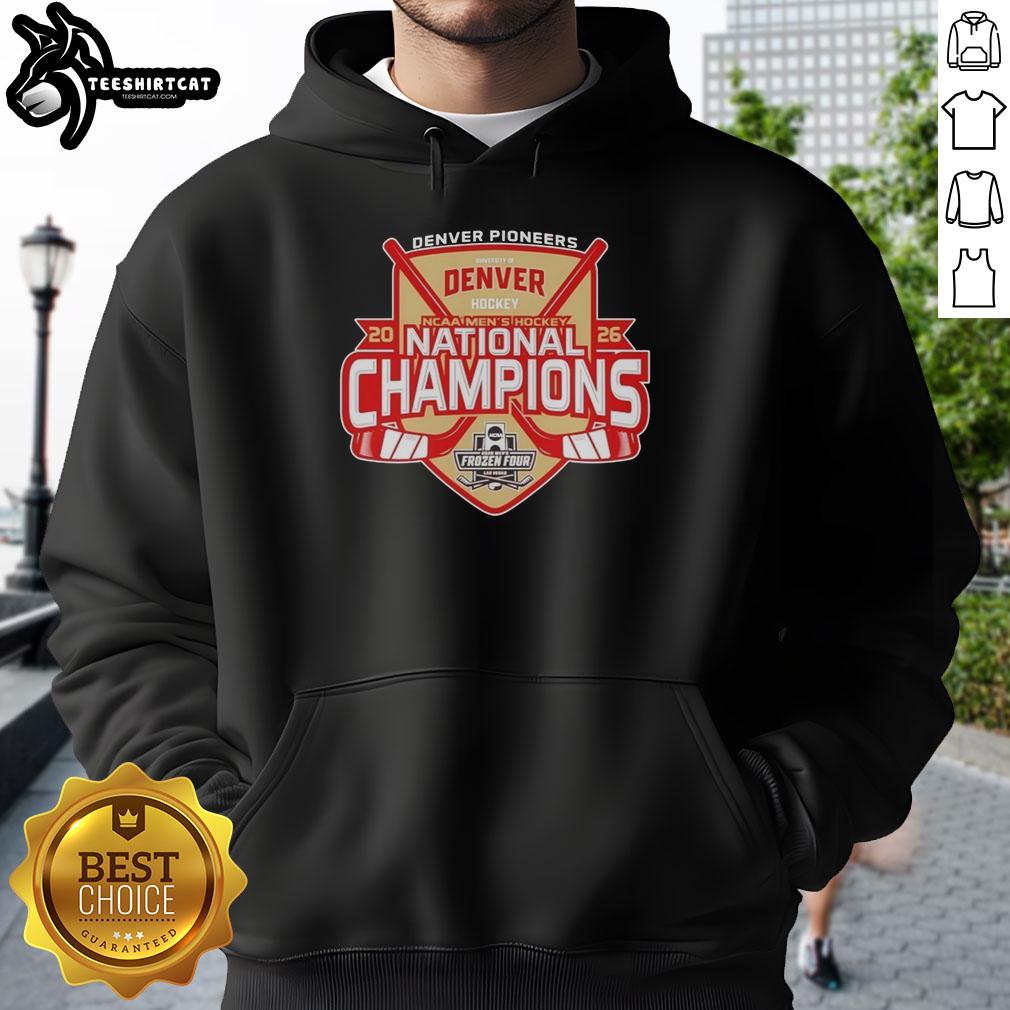 pretty-denver-pioneers-2026-ncaa-frozen-four-mens-ice-hockey-national-champions-hoodie Denver Pioneers 2026 NCAA Frozen Four Men's Ice Hockey National Champions hoodie, showcasing team pride and championship spirit.
