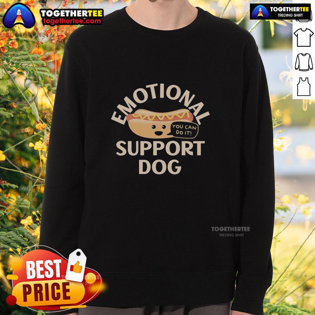 Pretty Emotional Support Dog Hot Dog Sweatshirt