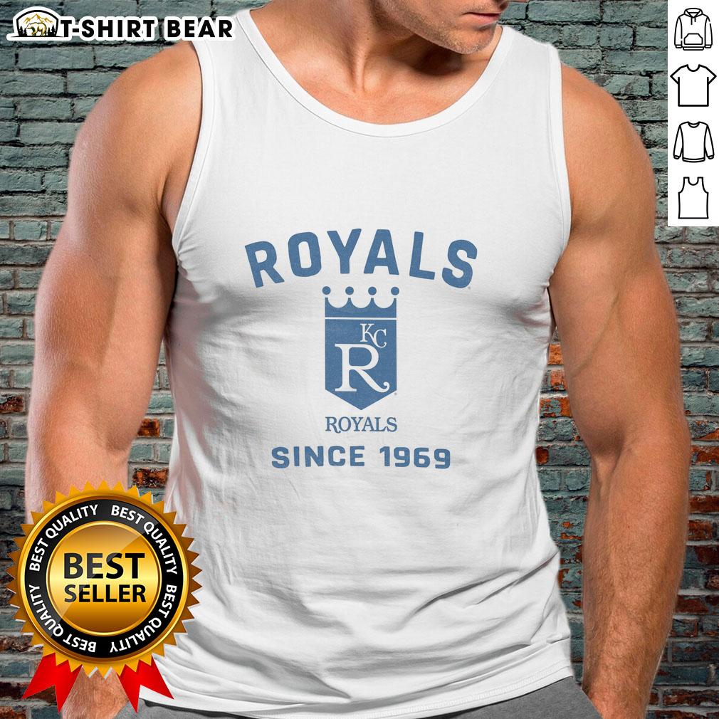 Pretty Kansas City Royals Cooperstown Duster Tank Top Alt Text: Stylish Kansas City Royals Cooperstown Duster tank top displayed on a rustic wooden background, perfect for fans.
