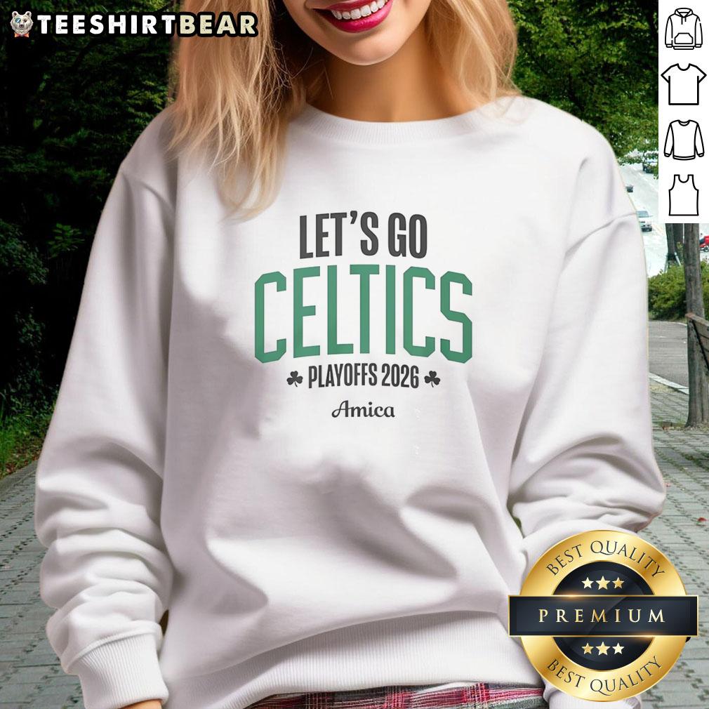 pretty-lets-go-boston-celtics-playoffs-2026-sweatshirt Alt Text: Stylish 'Pretty Let's Go Boston Celtics Playoffs 2026 Sweatshirt' featuring team colors and logo for loyal fans.
