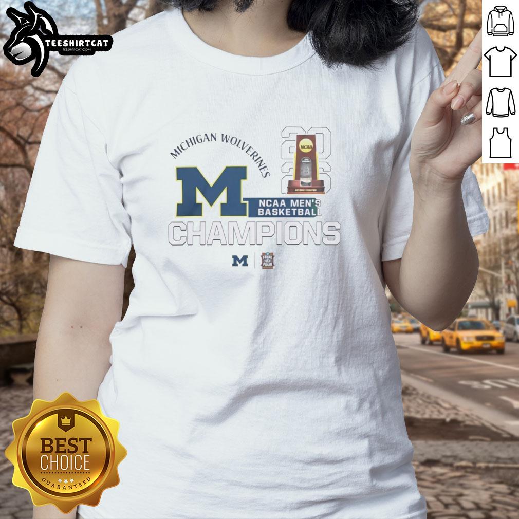 pretty-michigan-wolverines-ncaa-basketball-champions-2026-ladies-tee Alt Text: Pretty Michigan Wolverines NCAA Basketball Champions 2026 ladies tee featuring team colors and logo design.