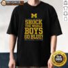 Pretty Michigan Wolverines NCAA Men's Basketball National Champions 2026 'Shock the World' T-Shirt for boys, Go Blue!