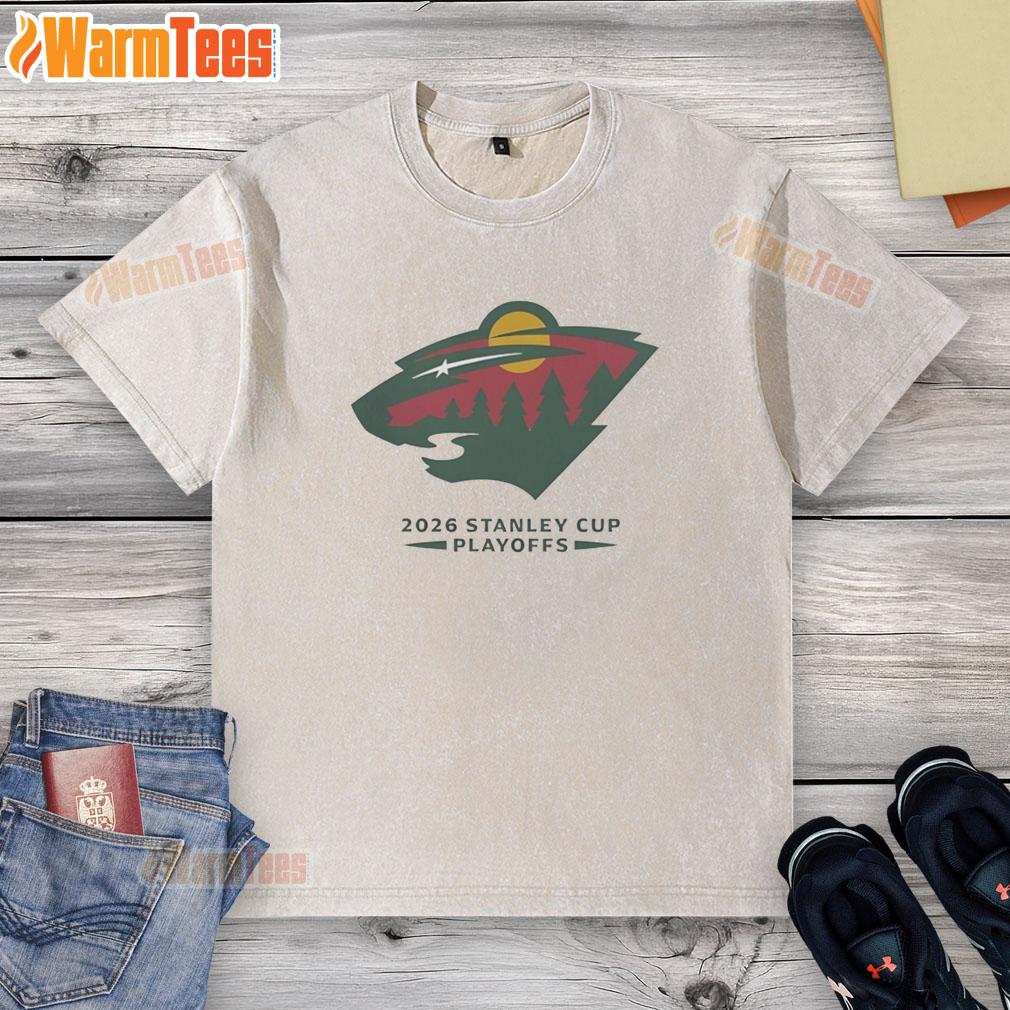 pretty-minnesota-wild-nhl-2026-stanley-cup-playoffs-washed-t-shirt Alt Text: Pretty Minnesota Wild NHL 2026 Stanley Cup Playoffs washed t-shirt featuring vibrant team colors and logo.