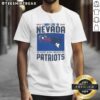 Pretty New England Patriots t-shirt: 'I May Live In Nevada But On Game Day My Heart' - perfect for passionate fans!