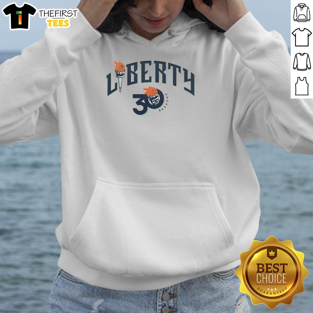 pretty-new-york-liberty-30th-anniversary-2026-hoodie Pretty New York Liberty 30th Anniversary 2026 hoodie featuring vibrant colors and iconic team logo.