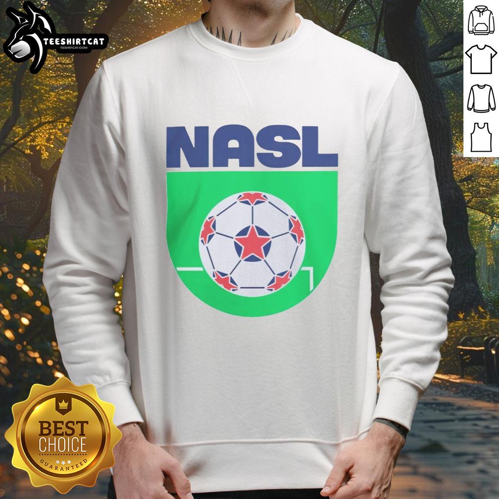 pretty-north-american-soccer-league-logo-sweatshirt Stylish sweatshirt featuring the Pretty North American Soccer League logo in vibrant colors.