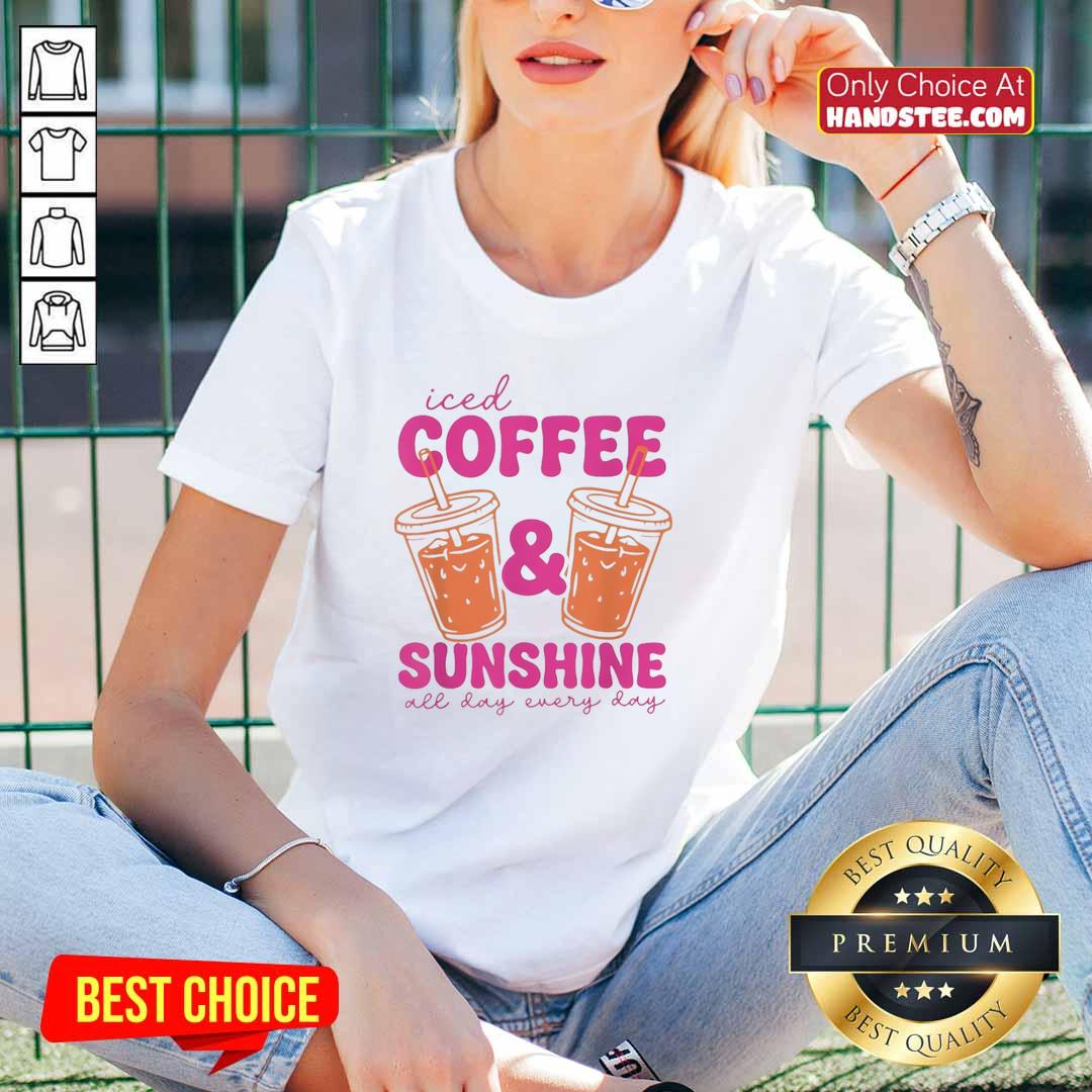 pretty-orange-juice-iced-coffee-and-sunshine-all-day-every-day-graphic-ladies-tee Pretty orange juice iced coffee graphic on a ladies tee, perfect for sunshine lovers all day, every day.