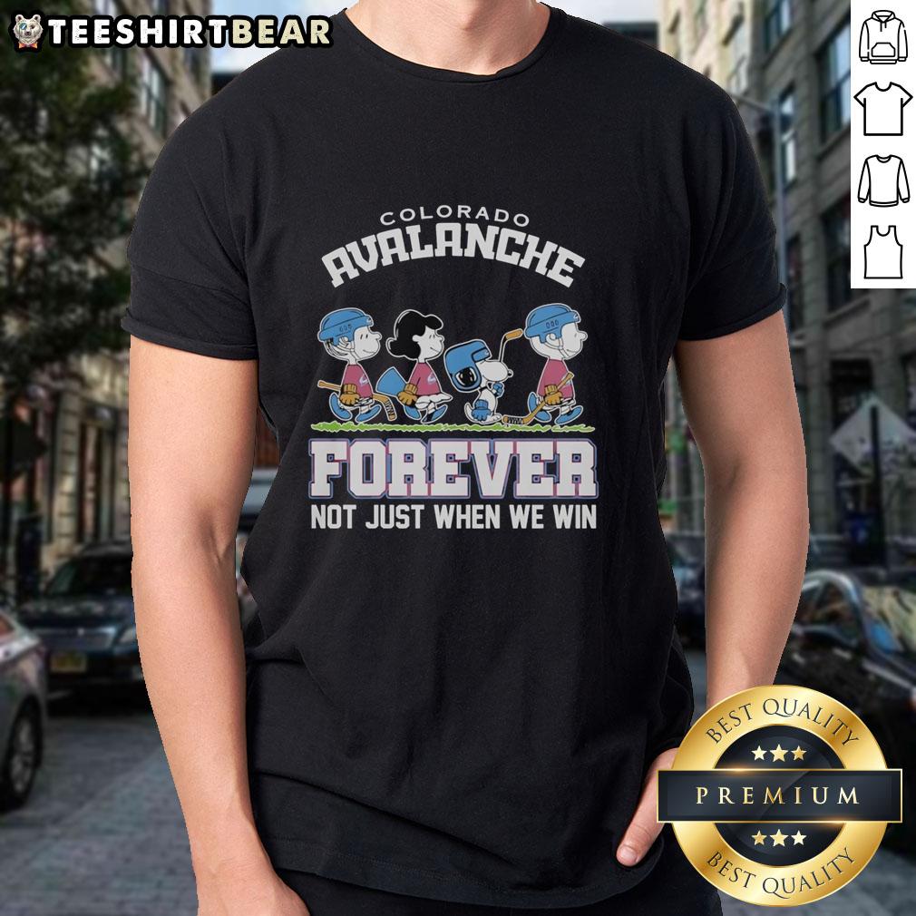 pretty-peanuts-characters-x-colorado-avalanche-nhl-forever-not-just-when-we-win-t-shirt-1 Pretty Peanuts Characters X Colorado Avalanche NHL Forever T-Shirt showcasing fun design for true hockey fans.