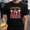 Pretty Peanuts Characters X Iowa State Cyclones NBA Forever T-Shirt celebrating team spirit and fun designs.