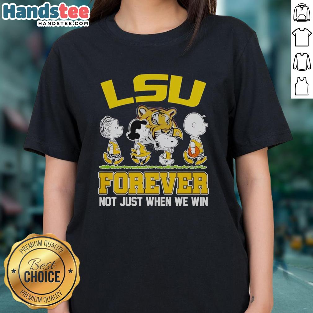 pretty-peanuts-characters-x-lsu-tigers-nba-forever-not-just-when-we-win-ladies-tee Pretty Peanuts characters on a LSU Tigers NBA Forever tee for ladies, perfect for fans celebrating their team spirit.