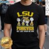 Pretty Peanuts Characters X LSU Tigers NBA Forever T-Shirt, celebrating team spirit and fandom in a stylish design.