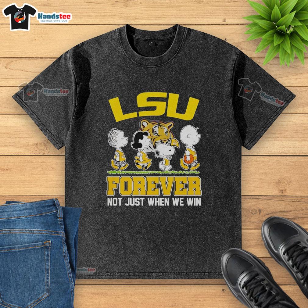 pretty-peanuts-characters-x-lsu-tigers-nba-forever-not-just-when-we-win-washed-t-shirt Pretty Peanuts characters on LSU Tigers NBA Forever t-shirt, showcasing team spirit and humor for fans.