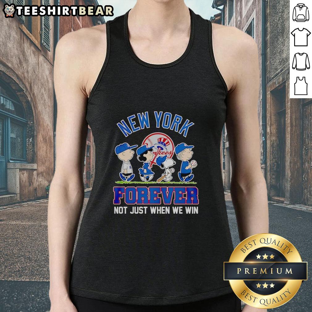 pretty-peanuts-characters-x-new-york-yankees-mlb-forever-not-just-when-we-win-tank-top Alt Text: Pretty Peanuts characters in New York Yankees MLB tank top - 'Forever, Not Just When We Win' design.
