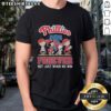 Alt Text: Pretty Peanuts Characters X Philadelphia Phillies MLB Forever T-Shirt, perfect for fans celebrating all season long.