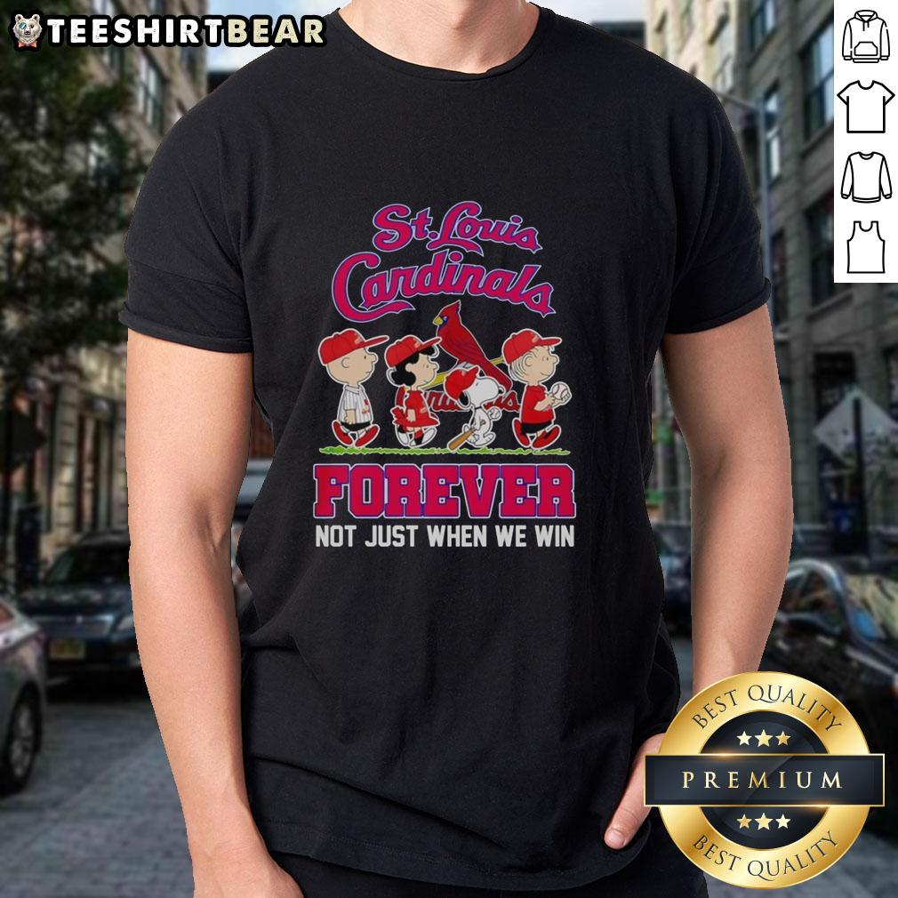 pretty-peanuts-characters-x-st-louis-cardinals-mlb-forever-not-just-when-we-win-t-shirt-1 Pretty Peanuts Characters X St Louis Cardinals MLB 'Forever Not Just When We Win' T-Shirt featuring iconic cartoon design.